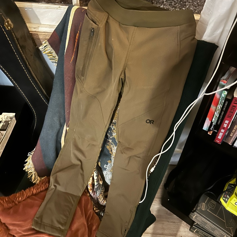 Outdoor Research Women's Methow Fleece Lined Softshell Pants Size XS Army Green